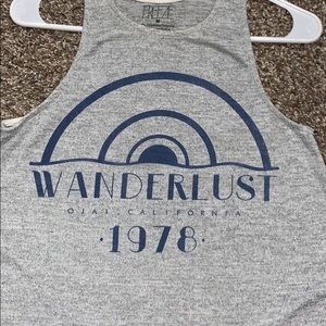 🌸 Wanderlust high neck tank top